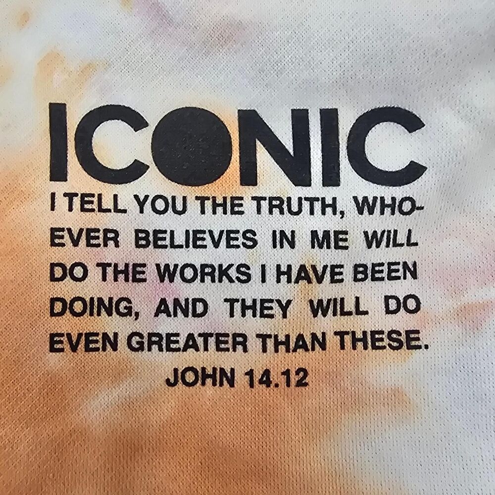 Urban Empire Men's Size Large tie-dye hoodie w Bible verse